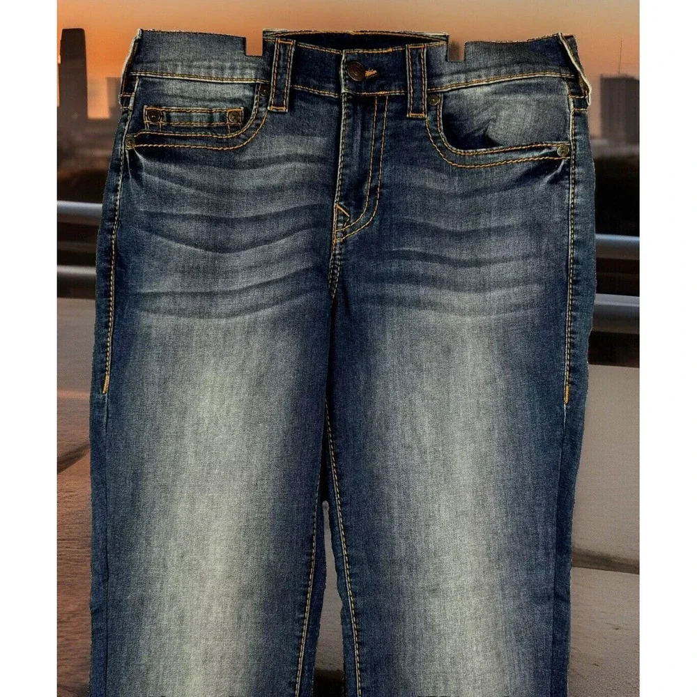 True Religion Geno Relaxed Slim Big T Jeans Men 34x31 Fade Skater hip hop